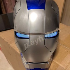 AUTOKING Iron Man MK5 1:1 Helmet Wearable Blue Ver. Voice-control Mask Cosplay