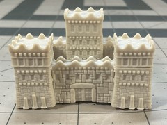 3d Printed White Castles, 2×1.75×1.25 in, Board Game Replacement.