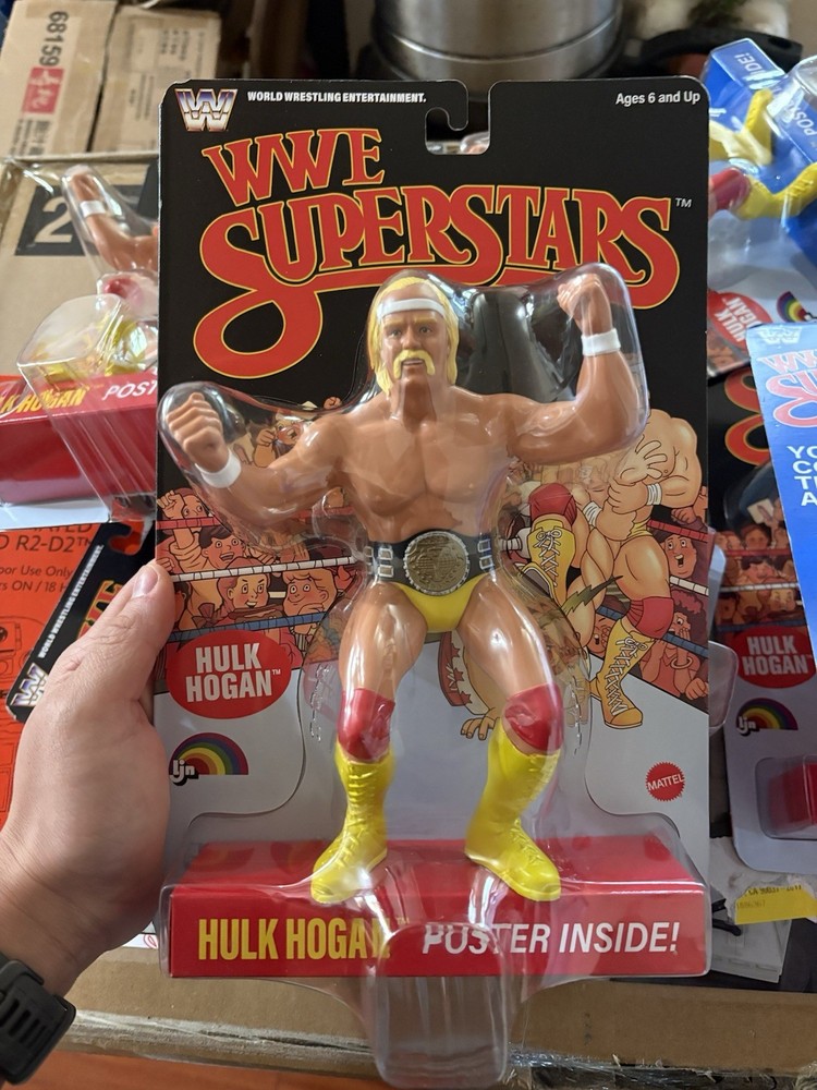 WWE LJN Mattel SUPERSTARS HULK HOGAN 8″ Wrestling ACTION FIGURE RETRO Blue Card