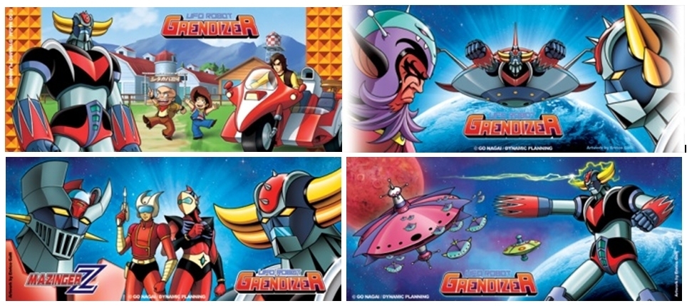 High Dream HL Pro Go Nagai Characters Mug Collection Grendizer Mazinger SET (4)