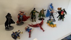 Marvel DC Superhero Action Figure Lot of 12 Batman Loki Vision Hawkeye Robin