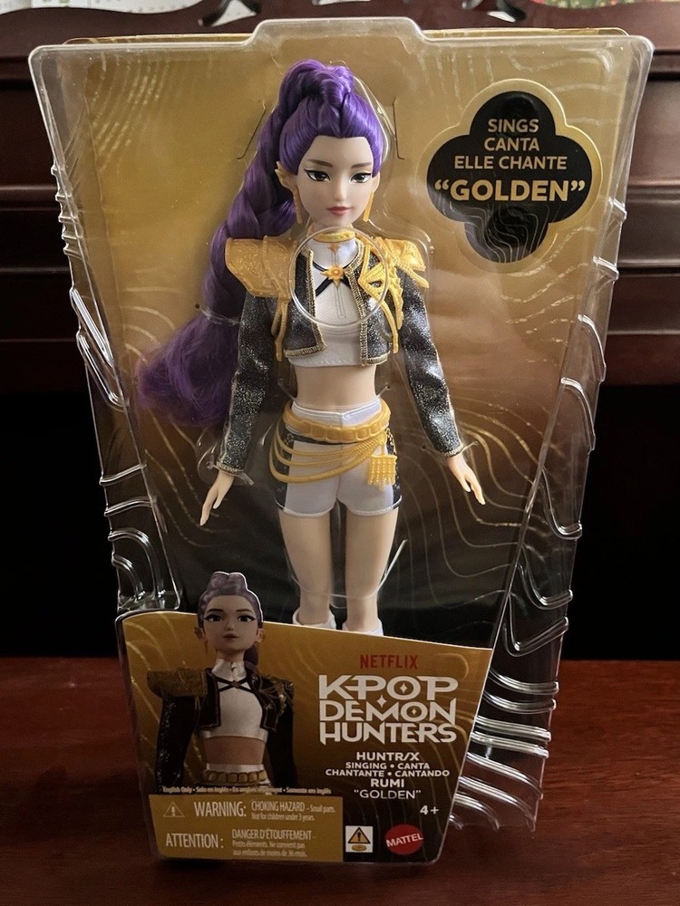 Mattel K-POP Demon Hunters Anime Rumi Fashion Girl Singing 11″ Doll New Sealed.