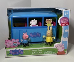 Peppa Pig’s School Bus Play Set Removable Roof & Music & 2 Figures Brand New