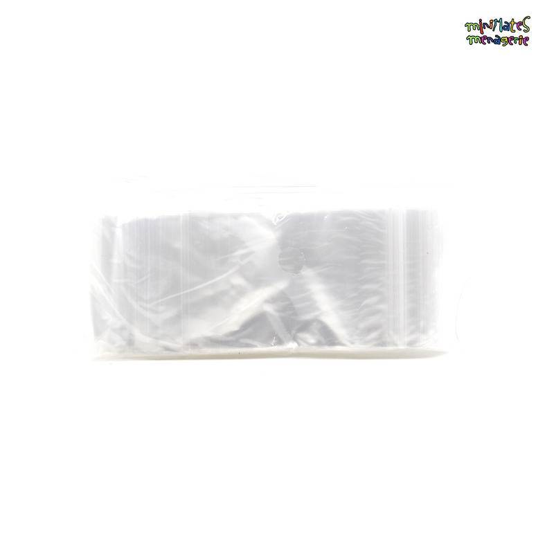 100 Minimates 2mm Storage Zip Lock Bags 2″ x 3″ for regular size figures