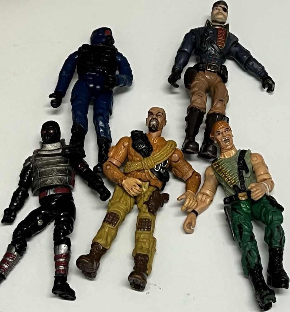 Multicolor Plastic Military Soldier Action Figure Set of 5, Mixed Lot
