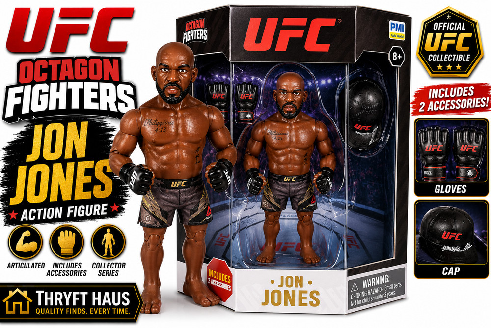 UFC Jon Jones Action Figure Octagon Fighters PMI 6” Collectible Figure RARE