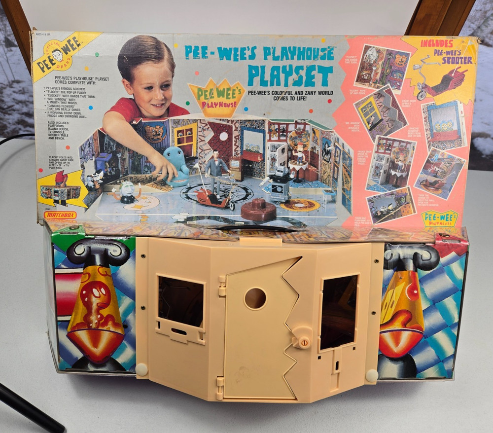 Vintage 1988 Matchbox “Pee-Wee’s Playhouse Playset” W/ Box & Accessories