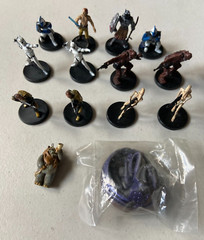 Star Wars Miniatures Figures Tabletop Role Playing Game Lot of 14 & Ewok Charm