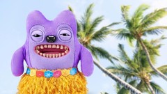 Funny Plush Greedy Grinner – 9″ Vacay Vibes Monster with Human-like Teeth