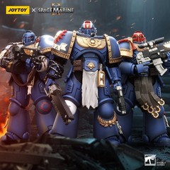 JOYTOY Warhammer 40K 1/18 Ultramarines Lieutenant Titus & Gadriel & Chairon 3PCS