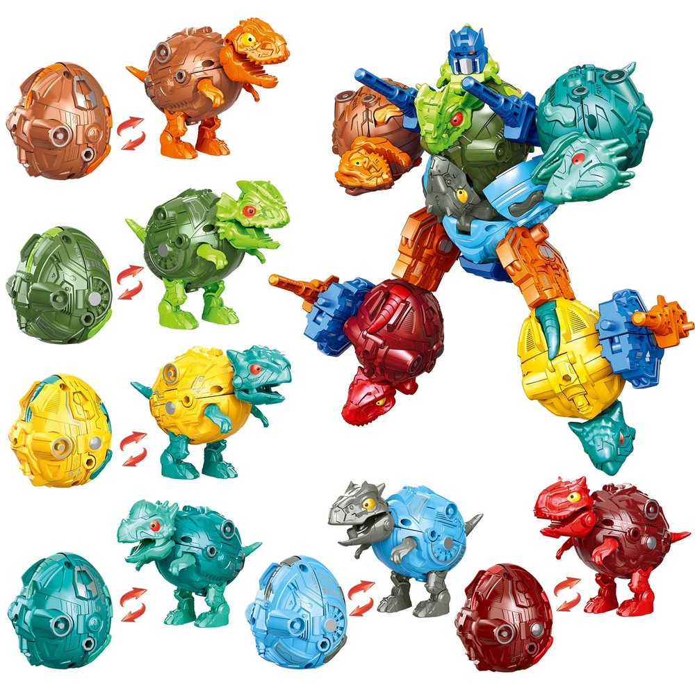 6 in 1 STEM Dinosaur Robots Transformed Toys Set,Toddler Toys for Kids Boys A…