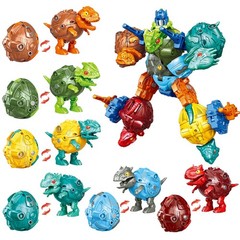 6 in 1 STEM Dinosaur Robots Transformed Toys Set,Toddler Toys for Kids Boys A…