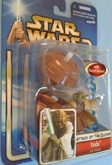 Star Wars AOTC Yoda Jedi Master with levitation action, ’02 #23 Blue Card Hasbro
