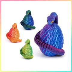 3D Printing Action Figure Snake Egg Toys Creative Stress Relief Anime Figures Mo