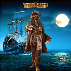 1/6 Jack Sparrow Backdrops 15″x15″ – For 1/6 DX06 DX15 Pirates POTC Figures