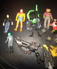 Lot Of Action Figures And Accessories. Dino Riders, Sky Commanders, And More