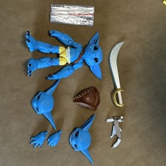 Plunderlings Raider Fwush + EXTRAS Action Figure Lone Coconut 1/12 Blue 4″