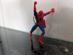 2011 Spider-Man figure vintage 2″ PVC figure classic silver-toned ball bead…