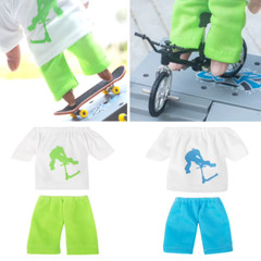Finger Board Skateboard Set With Pants and Shoes