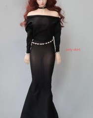 1/6 Female Ultra-thin Ice Silk Stretch Bodycon Skirt Fit 12″ PH Action Figure