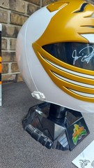 White Ranger Helmet SIGNED Jason David Frank Power Rangers Lightning Collection