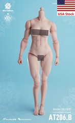 Worldbox AT206B 1/6 Female Pale Muscle Flexible Girl Body 12”Action Figure
