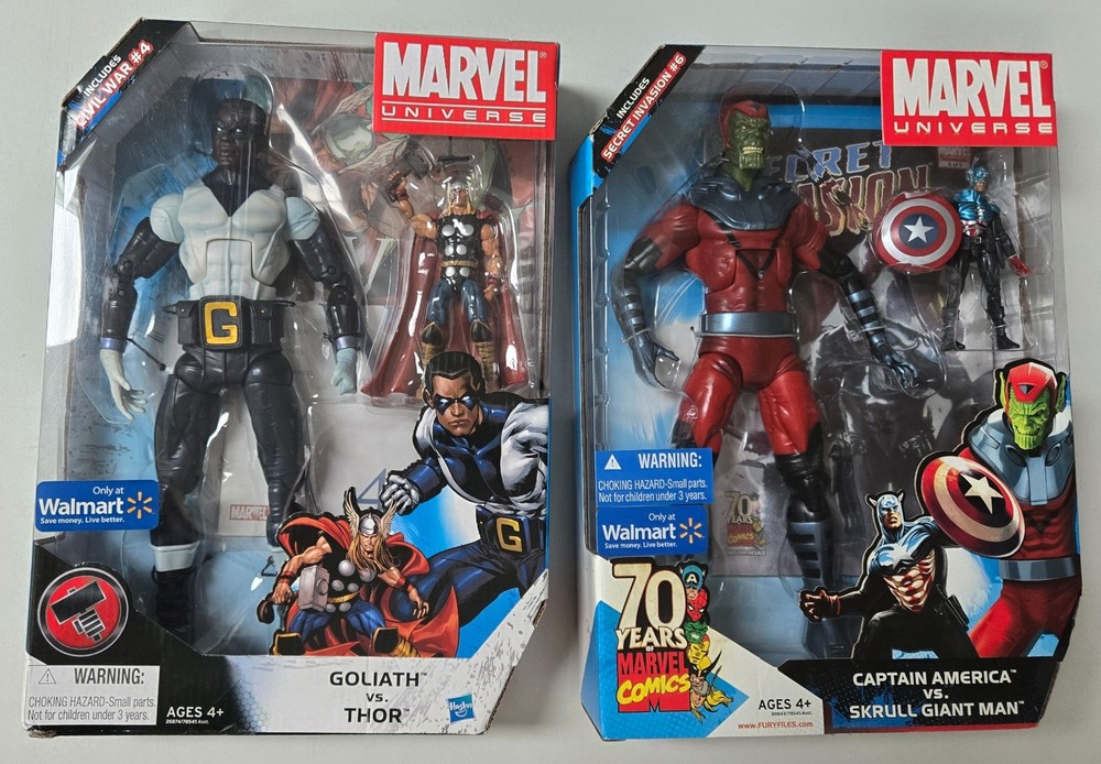 MARVEL UNIVERSE BILL FOSTER GOLIATH VS THOR CAPTAIN AMERICA VS SKRULL GIANT MAN