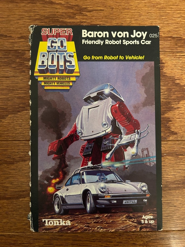 1980s Vintage {Tonka} “SUPER GOBOTS” {BARON VON JOY} (Sports Car) Figure Card