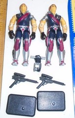 ACTION FIGUREs 2002 G.I. Joe Xamot And Tomax V2 with Accessories + Full Cardback