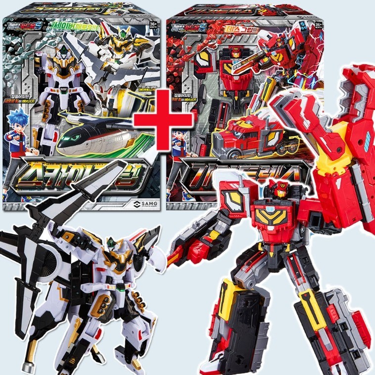 Metal Cardbot S Season2 Sky Gallop & Gigantrex Transforming Robot Set SAMG Korea