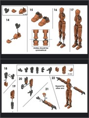 Dummy 13 3D Printed Action Figure Poseable Articulated Mannequin