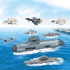 Aircraft Carrier Toy Military Submarine Naval Ship Play Set with Planes Army …
