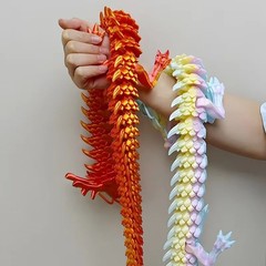 80CM 3D Printed Gem Dragon Crystal Fidget Toy Rotatable Articulated Dragon Gifts