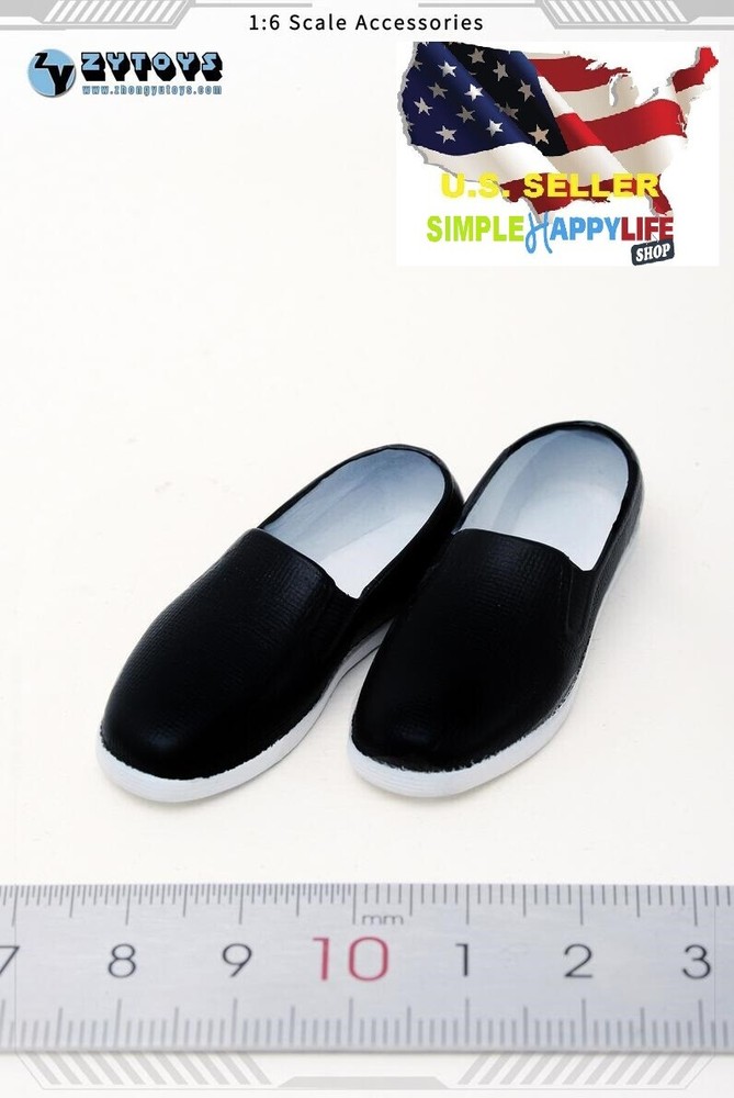 1/6 black Chinese Kung Fu Shoes sneakers for 12″ male figure hot toys ❶USA❶