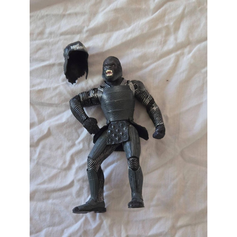 Hasbro Planet Of The Apes ATTAR Action Figure 7.5 Inch Black Silver Armor Helmet