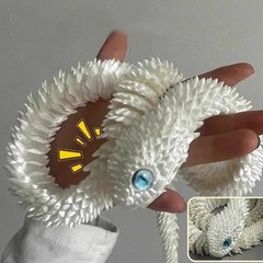3D Printed Snake Full Articulated Flexible Fidget Fidget Toy Desk Car Decor Gift