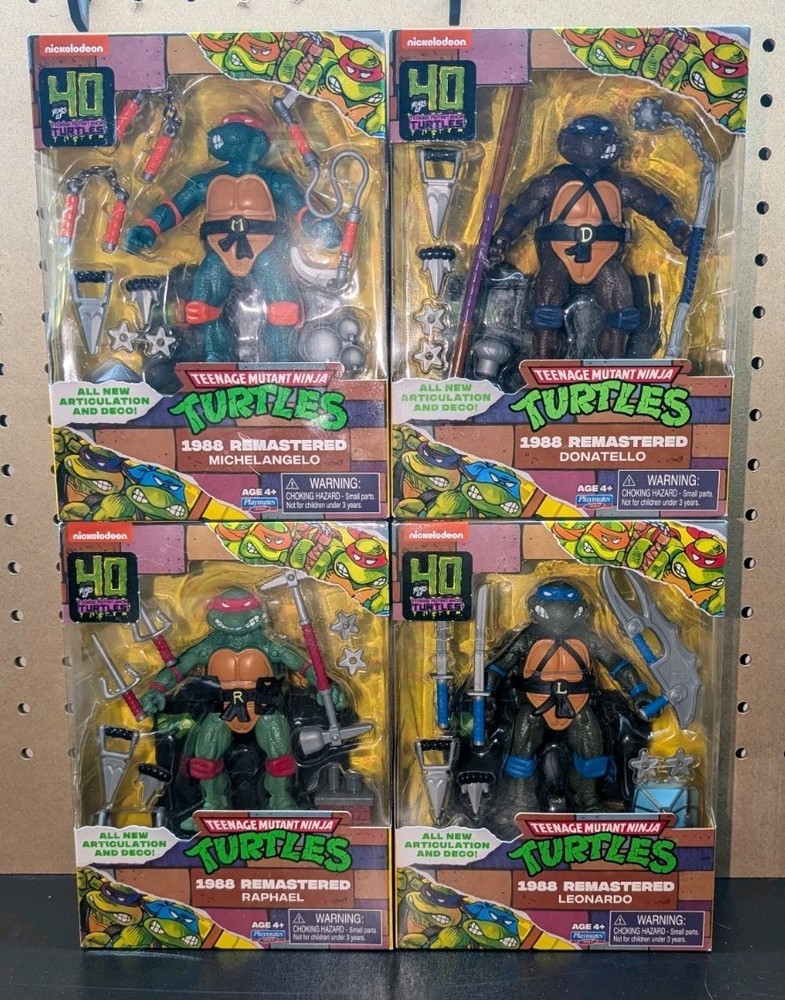 1988 Remastered 40th Anniversary Teenage Mutant Ninja Turtles Action Figures