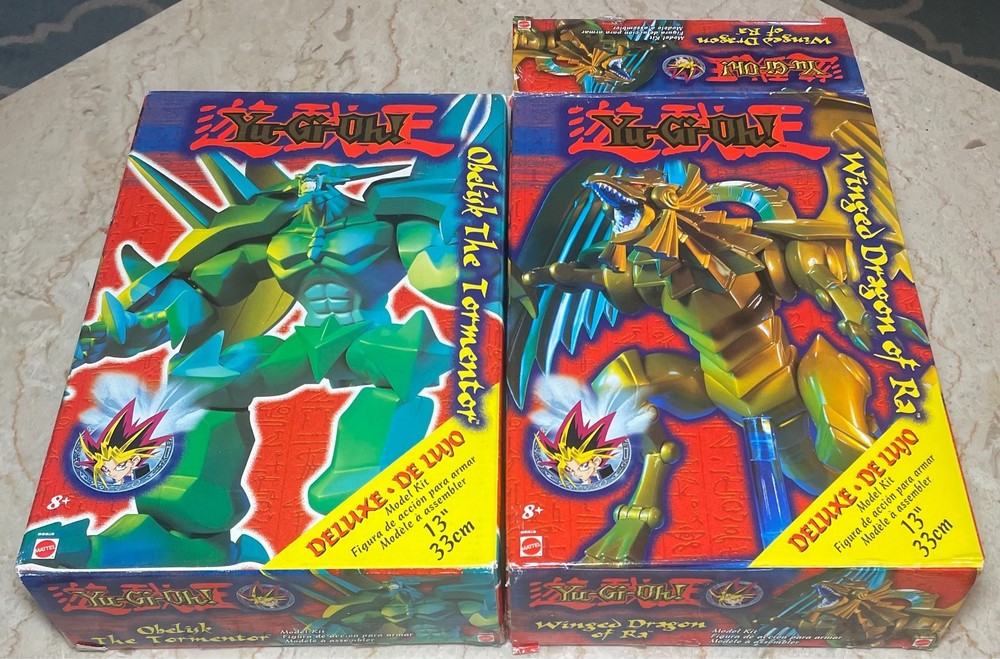 Yugioh Obelisk the Tormentor NEW and Winged Dragon of Ra Open Model Figure