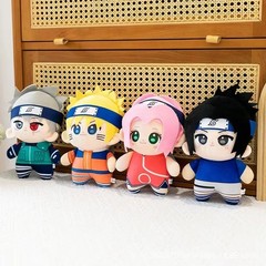 Naruto Anime Plush Toys Cute Sasuke Sakura Plushie Kawaii Kakashi Soft Stuff Dol
