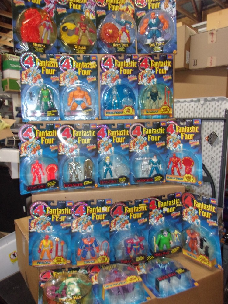 fantastic four silver surfer 21 action figures lot Marvel comics toy biz 90s