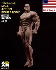 MUFF TOYS ADAM 1/12 Male Super Strong Muscle Flexible Joint Body 6″Action Figure