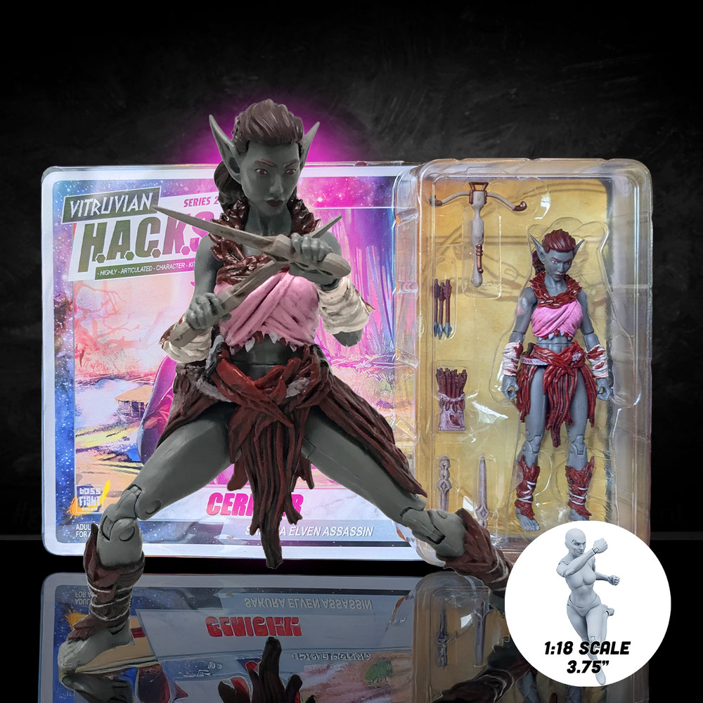 Cerisier Sakura Elven Assassin -Vitruvian H.A.C.K.S. 1:18 Scale Action Figure