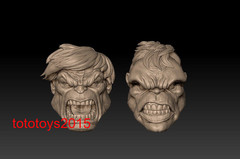 1:6 1:12 1:18 Hulk Banner Giant Head Sculpt For 12″ 6″ 3.75″Action Figure Body