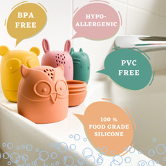 Mold Free Silicone Bath Bathtub Toys, Baby 6-12 Months, Toddlers 1-3, Non Toxic