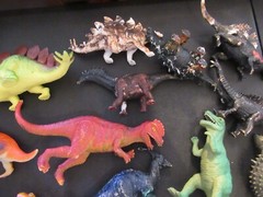 Vintage Plastic & Rubber Dinosaur Toys Lot 37 Big & Small