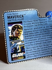 GI Joe Maverick Complete 1987 ARAH Vintage Hasbro Black Gun & File Card