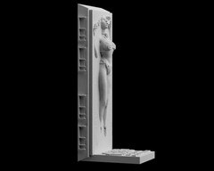 3D Printed Star Wars Princess Leia In Carbonite Statue