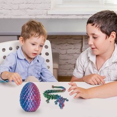 3D Printed Dragon Egg with Dragon Full Articulated Dragon Modle JQ