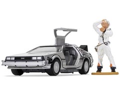 DMC DeLorean Time Machine with Doc Brown Figure Movie Back to the Future