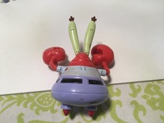 Spongebob Squarepants Bendable Figure Lot of 4 Squidward Mr Krabs Patrick 2001-2